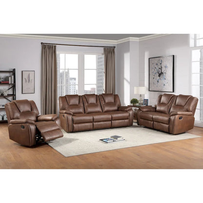 Fauteuil inclinable manuel Steve Silver Kameryn en similicuir