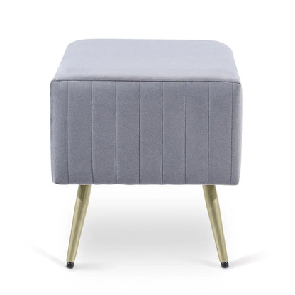 Banc d'entrée moderne capitonné de 24 pouces avec assise rembourrée en velours