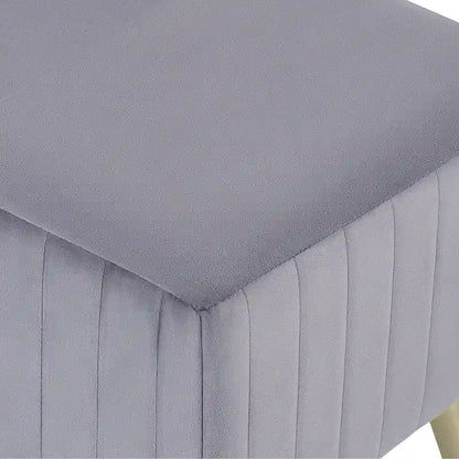 Banc d'entrée moderne capitonné de 24 pouces avec assise rembourrée en velours