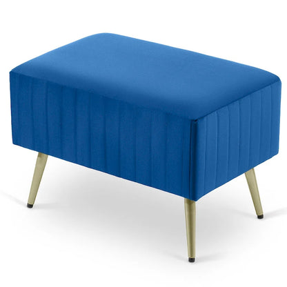 Banc d'entrée moderne capitonné de 24 pouces avec assise rembourrée en velours