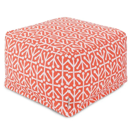 Pouf ottoman Aruba d'intérieur/extérieur Majestic Home Goods, 68,5 cm L x 68,5 cm l x 43 cm H