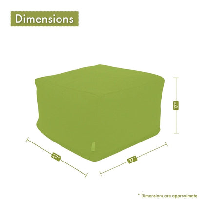 Pouf ottoman Aruba d'intérieur/extérieur Majestic Home Goods, 68,5 cm L x 68,5 cm l x 43 cm H