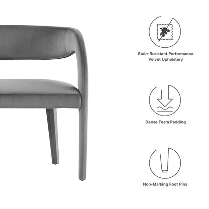 Banc d'appoint en velours Pinnacle Performance