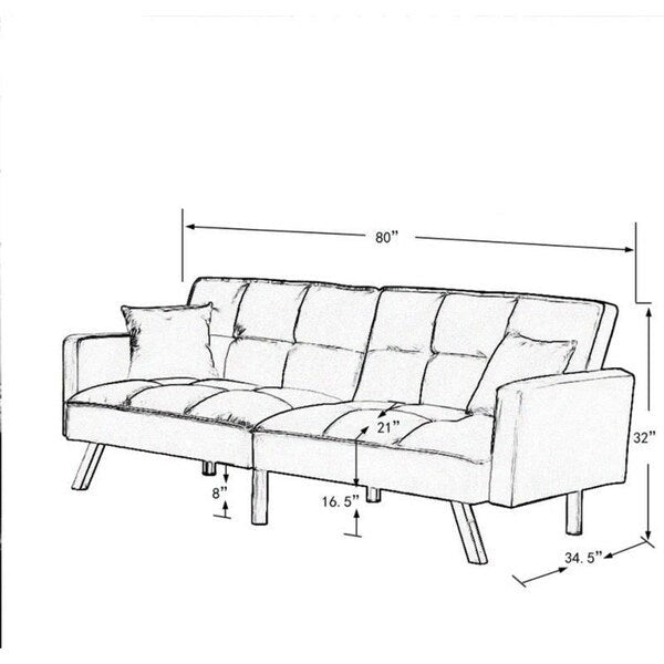 Canapé-lit multipositions en velours confortable