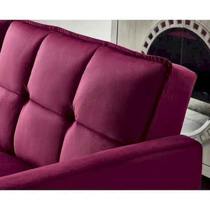 Canapé-lit multipositions en velours confortable