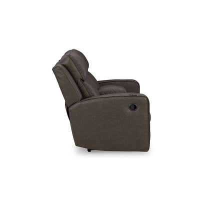 Canapé inclinable deux places avec console, Signature Design by Ashley Lavenhorne - 77 cm (L) x 42 cm (P) x 43 cm (H)