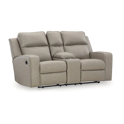 Canapé inclinable deux places avec console, Signature Design by Ashley Lavenhorne - 77 cm (L) x 42 cm (P) x 43 cm (H)