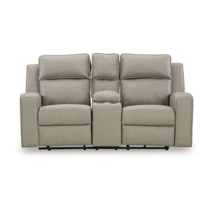 Canapé inclinable deux places avec console, Signature Design by Ashley Lavenhorne - 77 cm (L) x 42 cm (P) x 43 cm (H)