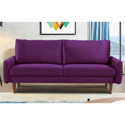 Canapé en velours à pieds fuselés US Pride Furniture 70W