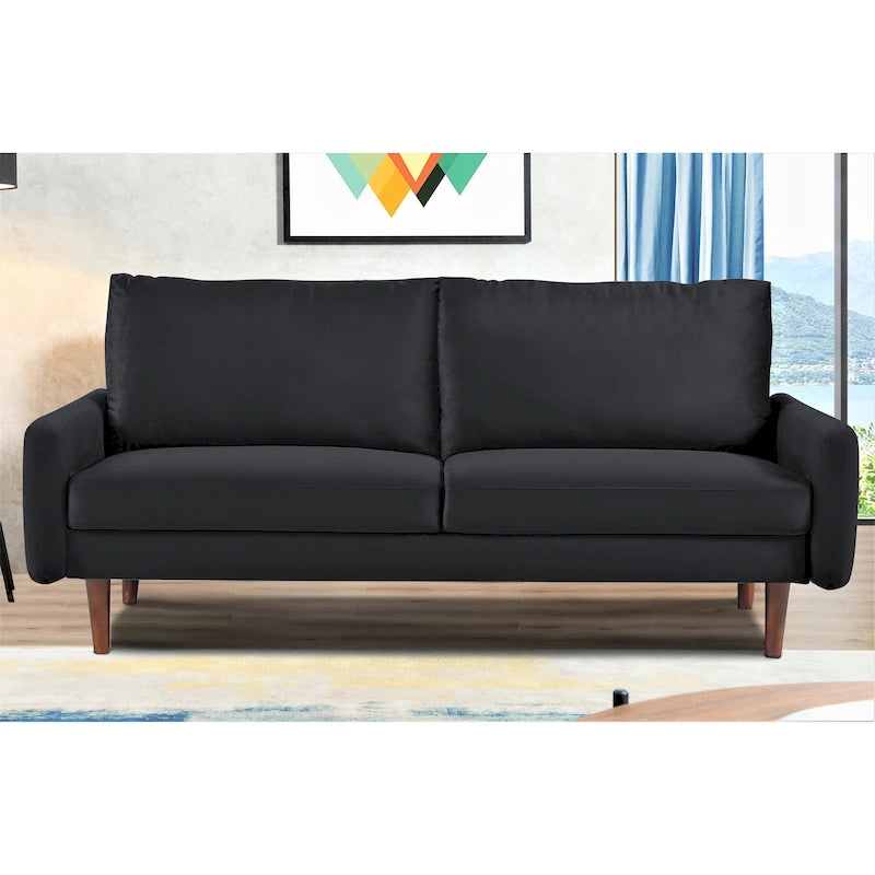 Canapé en velours à pieds fuselés US Pride Furniture 70W