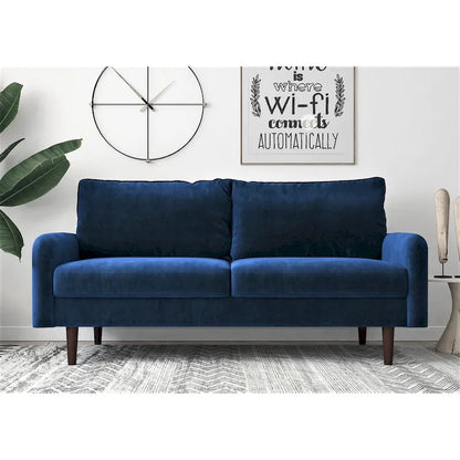 US Pride Furnitirue 70W Tapered-Leg Velvet Sofa