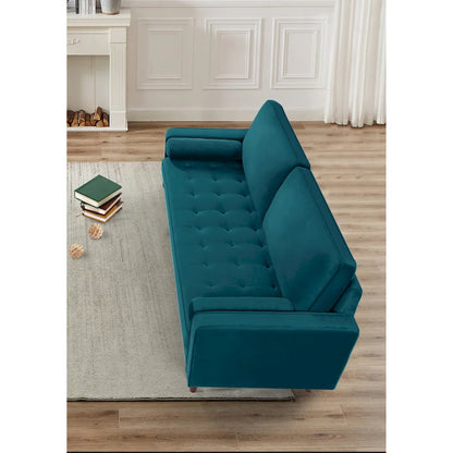Canapé en velours à pieds fuselés US Pride Furniture 70W