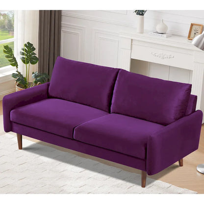 Canapé en velours à pieds fuselés US Pride Furniture 70W