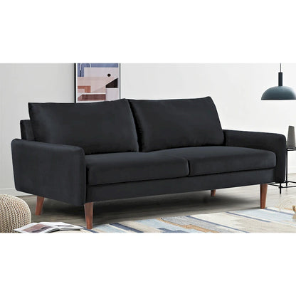 Canapé en velours à pieds fuselés US Pride Furniture 70W