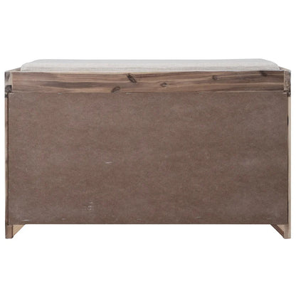 Banc à chaussures entièrement assemblé avec coussin amovible