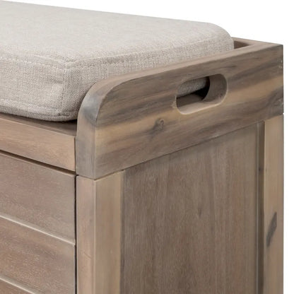 Banc à chaussures entièrement assemblé avec coussin amovible