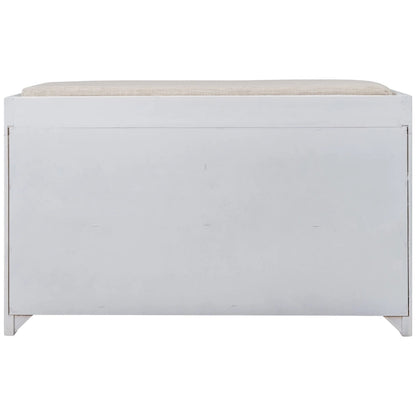 Banc à chaussures entièrement assemblé avec coussin amovible