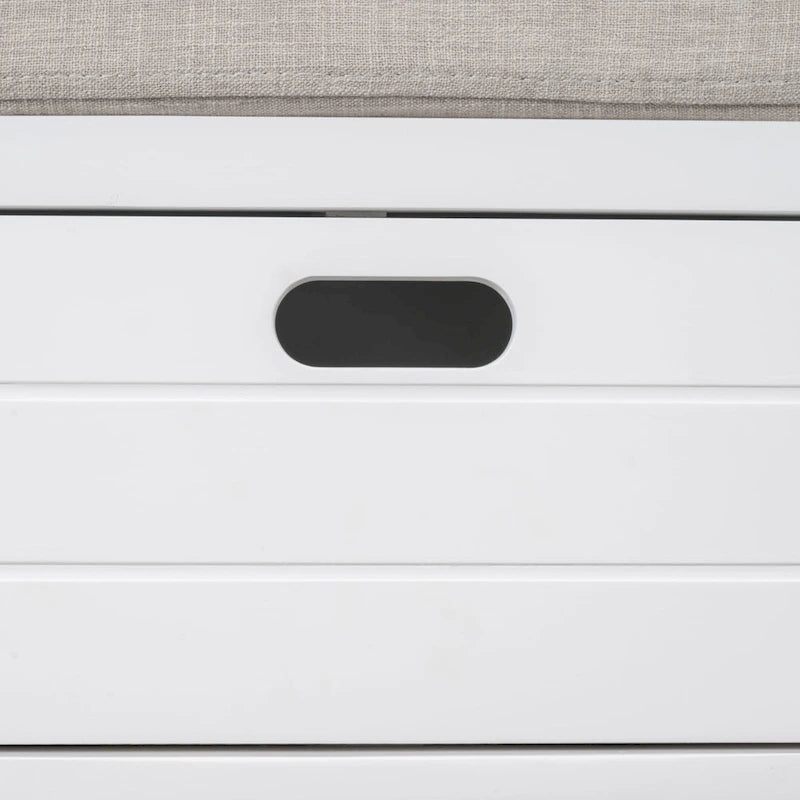 Banc à chaussures entièrement assemblé avec coussin amovible