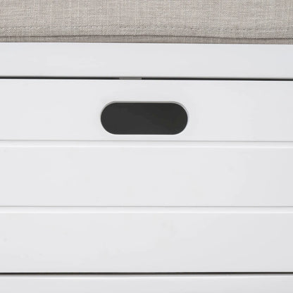 Banc à chaussures entièrement assemblé avec coussin amovible
