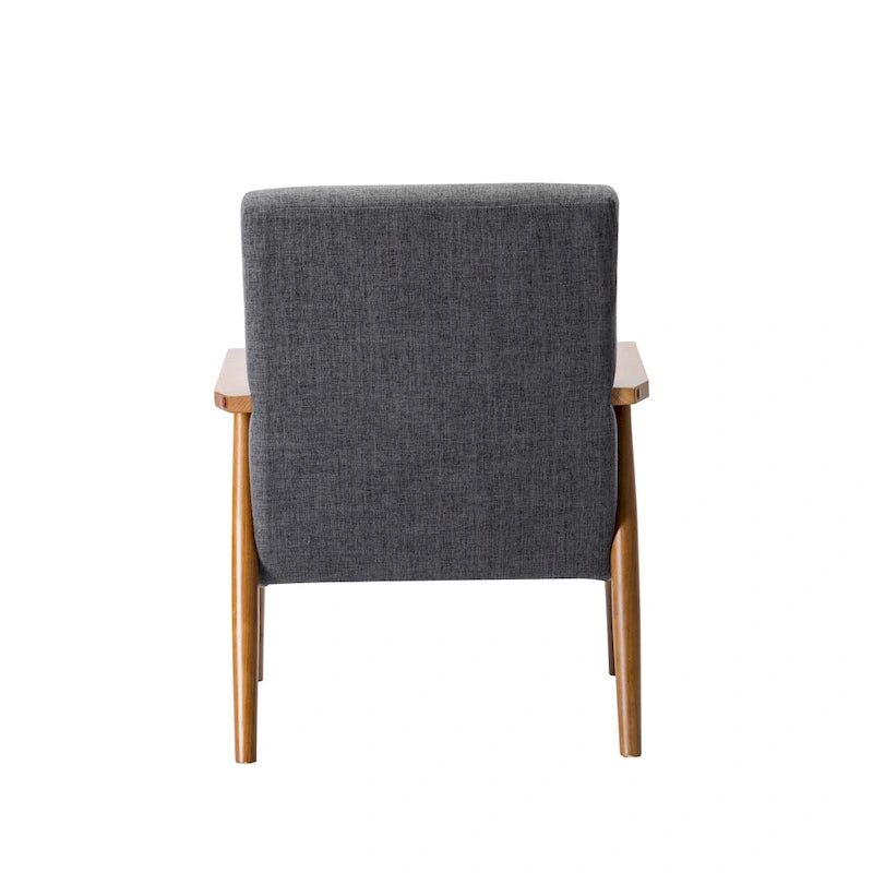 Fauteuil d'appoint Porthos Home Gelso en tissu avec pieds en bois d'hévéa