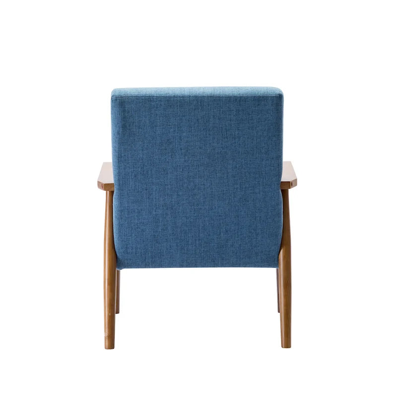 Fauteuil d'appoint Porthos Home Gelso en tissu avec pieds en bois d'hévéa