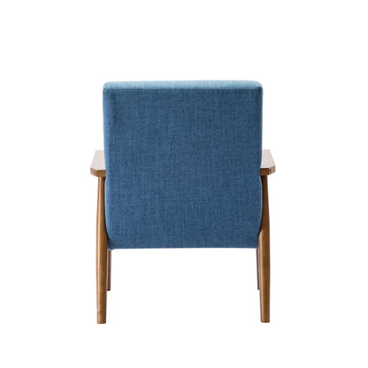 Fauteuil d'appoint Porthos Home Gelso en tissu avec pieds en bois d'hévéa