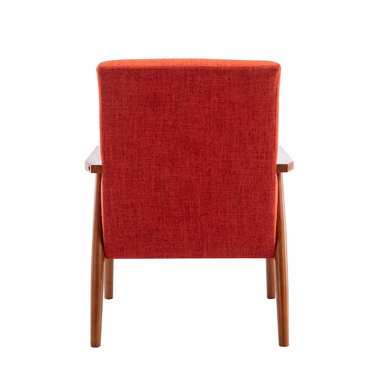 Fauteuil d'appoint Porthos Home Gelso en tissu avec pieds en bois d'hévéa