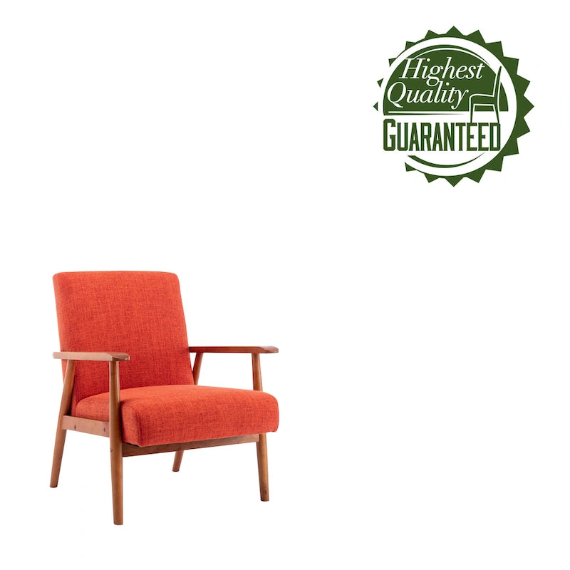 Fauteuil d'appoint Porthos Home Gelso en tissu avec pieds en bois d'hévéa