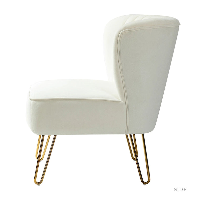 Ensemble de 2 chaises d'appoint rembourrées Barto avec dossier capitonné par HULALA HOME
