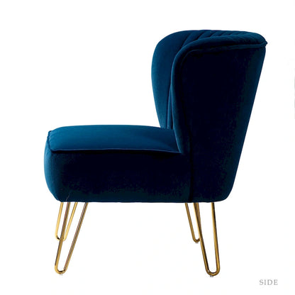 Ensemble de 2 chaises d'appoint rembourrées Barto avec dossier capitonné par HULALA HOME