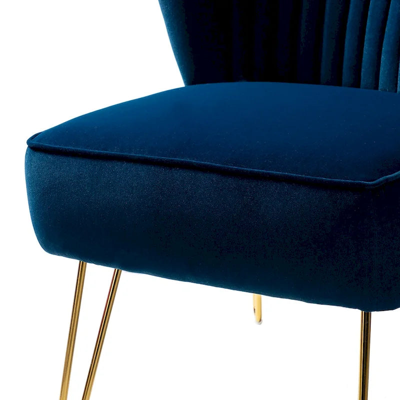 Ensemble de 2 chaises d'appoint rembourrées Barto avec dossier capitonné par HULALA HOME