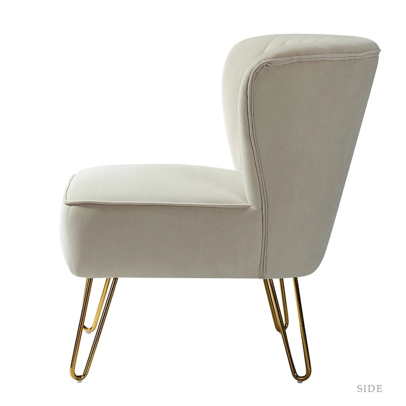 Ensemble de 2 chaises d'appoint rembourrées Barto avec dossier capitonné par HULALA HOME