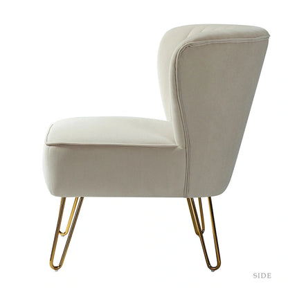 Ensemble de 2 chaises d'appoint rembourrées Barto avec dossier capitonné par HULALA HOME