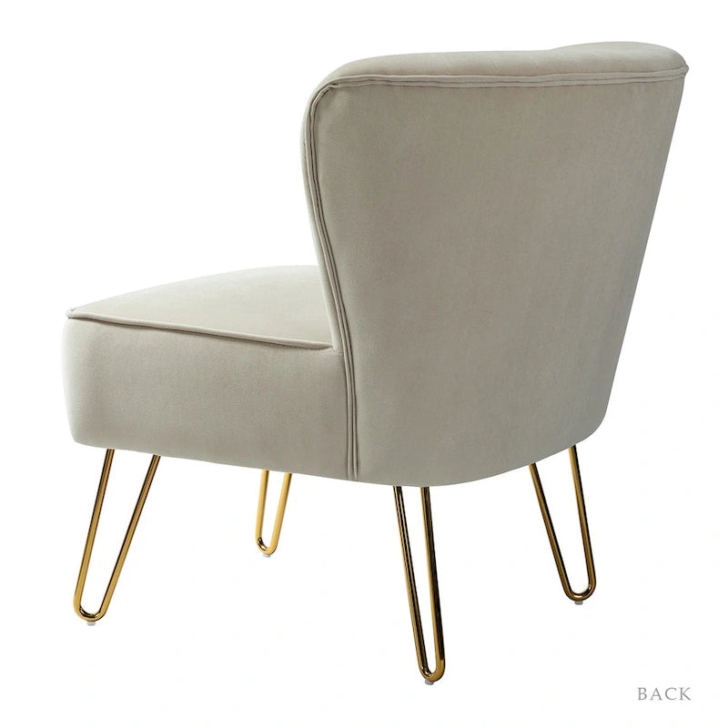 Ensemble de 2 chaises d'appoint rembourrées Barto avec dossier capitonné par HULALA HOME