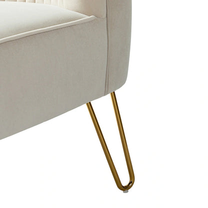 Ensemble de 2 chaises d'appoint rembourrées Barto avec dossier capitonné par HULALA HOME
