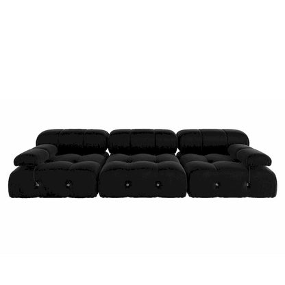 Canapé d'angle modulable convertible, canapé moderne en velours 3 places pour salon, appartement