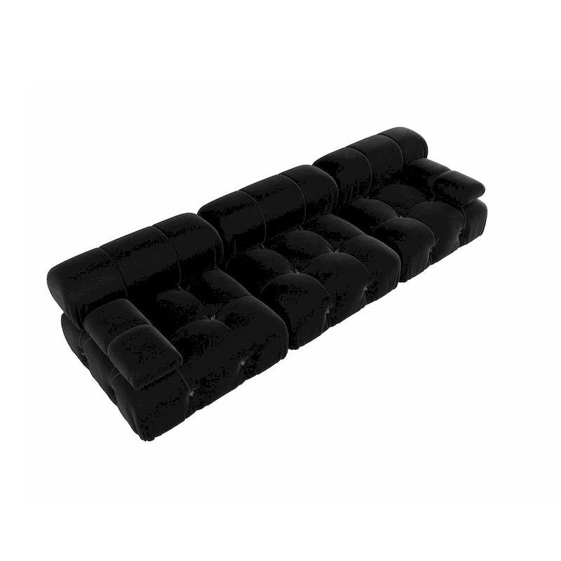 Canapé d'angle modulable convertible, canapé moderne en velours 3 places pour salon, appartement