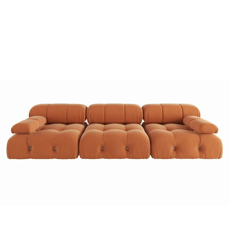 Canapé d'angle modulable convertible, canapé moderne en velours 3 places pour salon, appartement