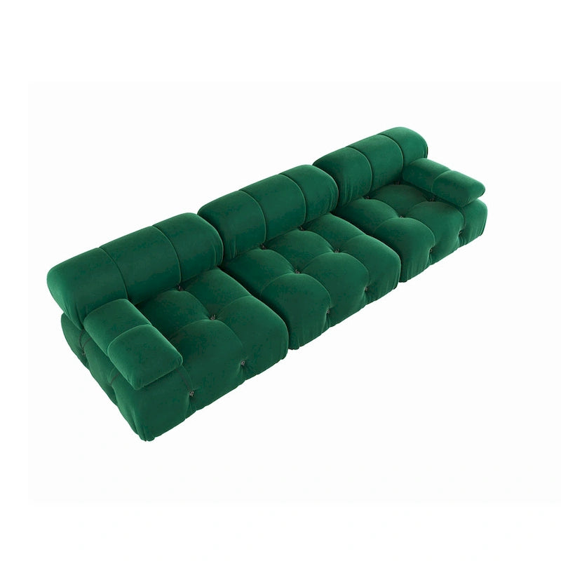 Canapé d'angle modulable convertible, canapé moderne en velours 3 places pour salon, appartement