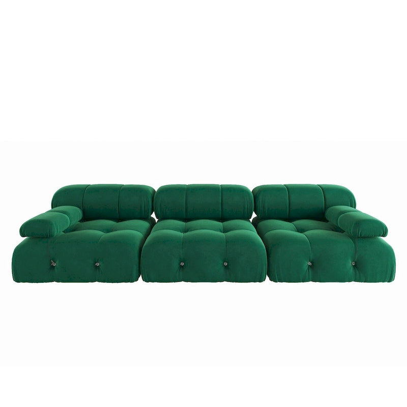 Canapé d'angle modulable convertible, canapé moderne en velours 3 places pour salon, appartement