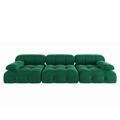 Canapé d'angle modulable convertible, canapé moderne en velours 3 places pour salon, appartement