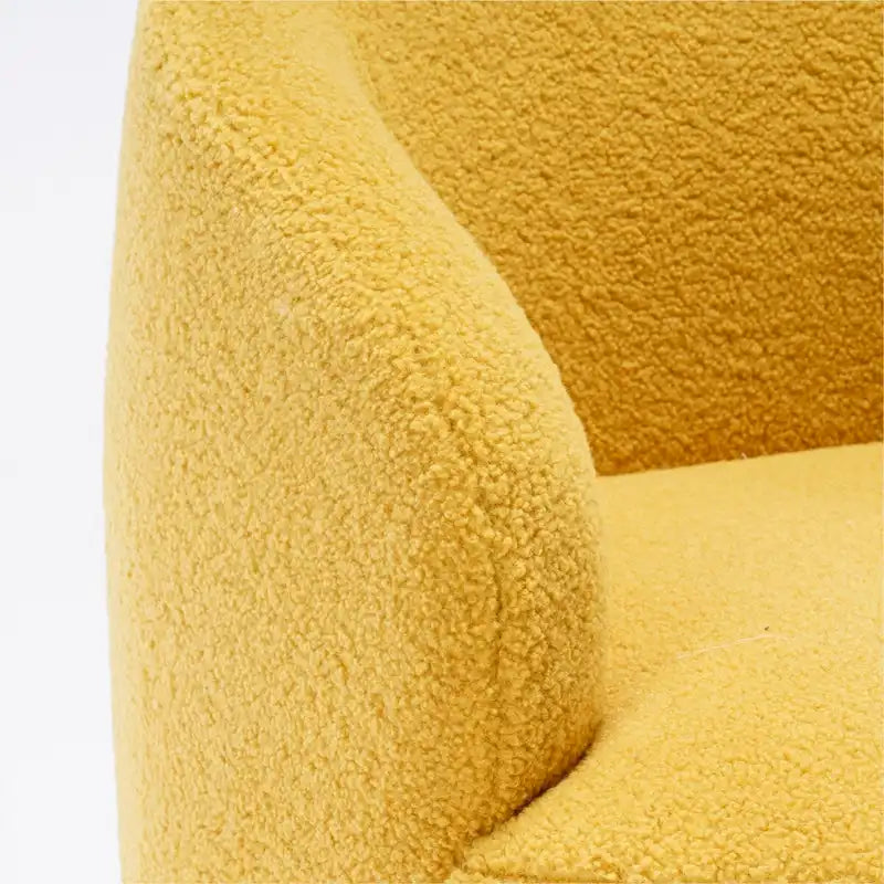 Fauteuil pivotant Teddy en tissu, fauteuil tonneau