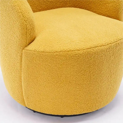 Fauteuil pivotant Teddy en tissu, fauteuil tonneau