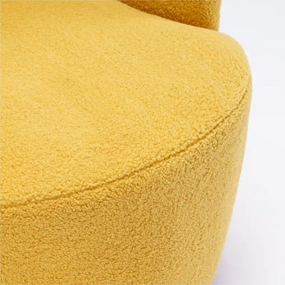 Fauteuil pivotant Teddy en tissu, fauteuil tonneau