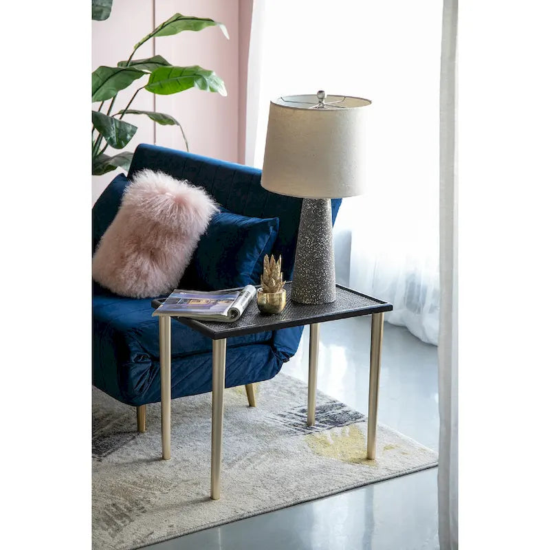 Tables d'appoint gigognes bicolores A&amp;B Home - Lot de 3 - Noir/Or