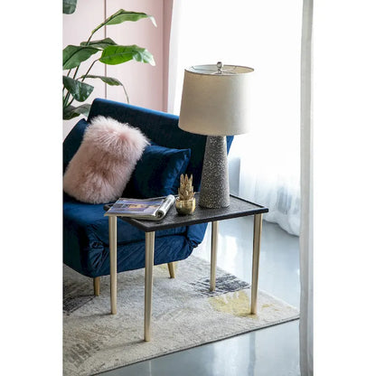 Tables d'appoint gigognes bicolores A&amp;B Home - Lot de 3 - Noir/Or