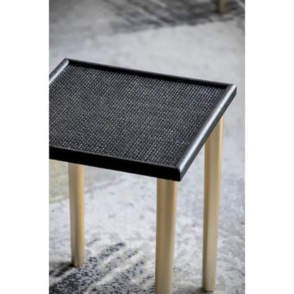 Tables d'appoint gigognes bicolores A&amp;B Home - Lot de 3 - Noir/Or