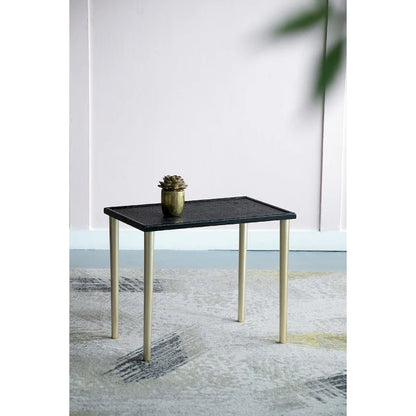 Tables d'appoint gigognes bicolores A&amp;B Home - Lot de 3 - Noir/Or