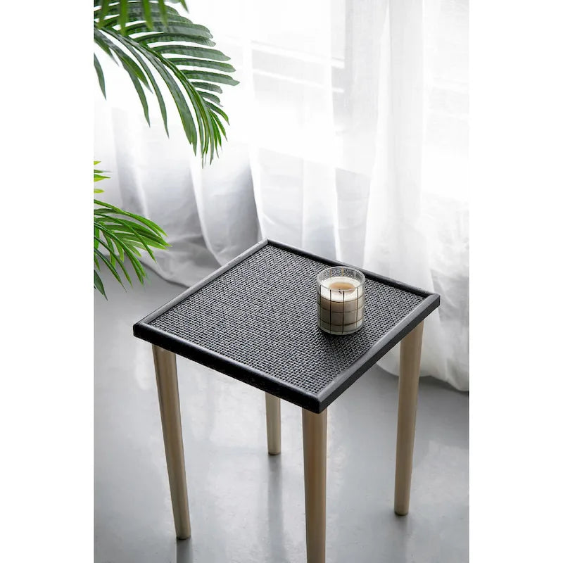 Tables d'appoint gigognes bicolores A&amp;B Home - Lot de 3 - Noir/Or