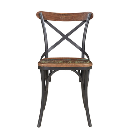 Chaises de salle à manger Linon à dossier croisé (ensemble de 2)